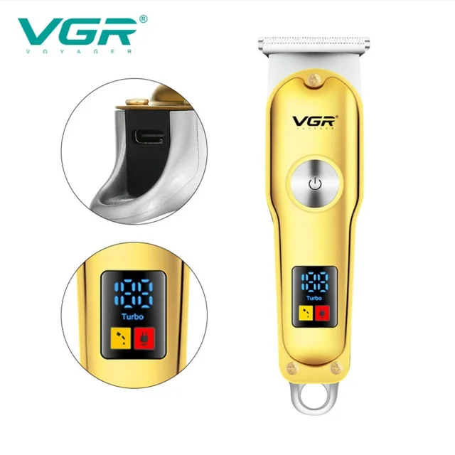 ماشین اصلاح موی سر و صورت وی جی ار مدل V-290 با تیغه استیل ضد زنگ، نمایشگر دیجیتال، قابلیت 102361843