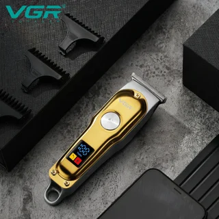 ماشین اصلاح موی سر و صورت وی جی ار مدل V-290 با تیغه استیل ضد زنگ، نمایشگر دیجیتال، قابلیت 102361842